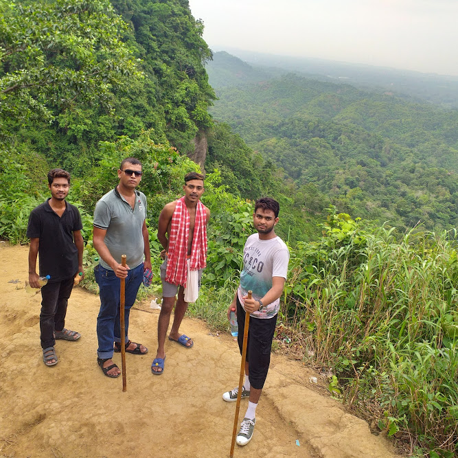 Mahmudul Hasan and his friends somewhere on the hill.