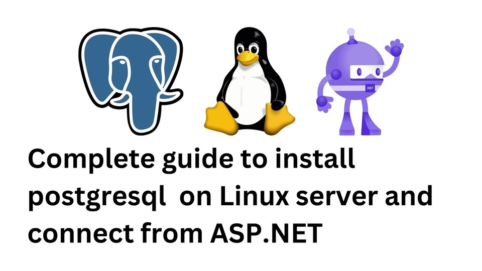 Complete guide to install postgresql on Linux server and connect from ASP.NET banner